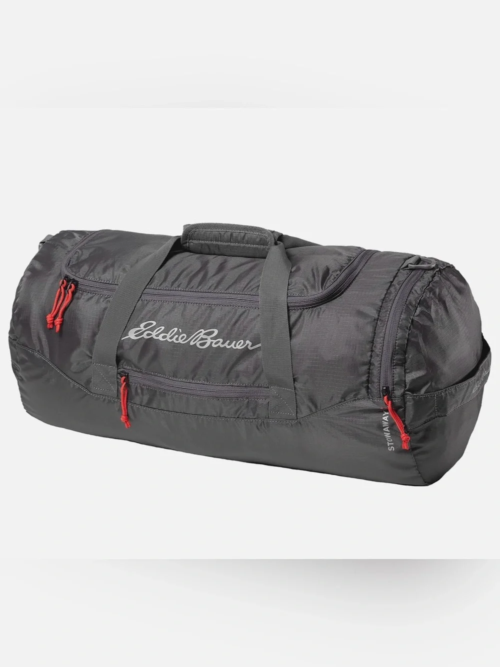 Eddie Bauer Stowaway Packable 45L duffle bag ripstop gray travel packable